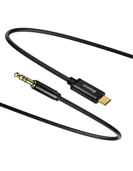 CAM01-01,CABLU AUDIO Baseus Yiven, 1 x USB Type-C (T) la 1 x Jack 3.5mm (T), lungime cablu 1.2m, negru "CAM01-01" - 695315626255