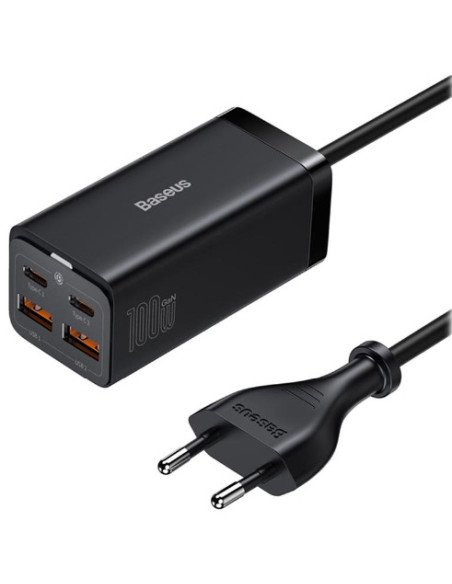 CCGP000101,INCARCATOR retea Baseus GaN3 Pro, Quick Charge 100W, 2 x USB, 2 x USB Type-C, negru "CCGP000101" - 6953156209053