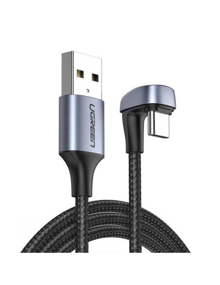 70313,CABLU alimentare si date Ugreen, "US311", Fast Charging Data Cable pt. smartphone, USB la USB Type-C, unghi 180 grade, bra