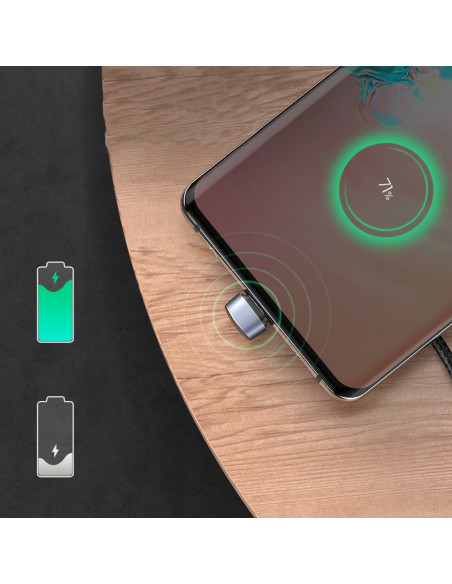 70313,CABLU alimentare si date Ugreen, "US311", Fast Charging Data Cable pt. smartphone, USB la USB Type-C, unghi 180 grade, bra