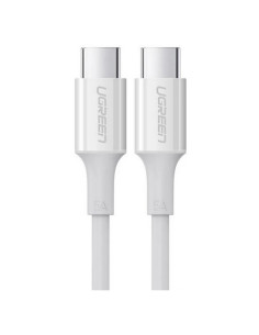 80370,CABLU alimentare si date Ugreen, "US300", Fast Charging Data Cable pt. smartphone,USB Type-C la Type-C, ABS, 5A, 1.5m, alb