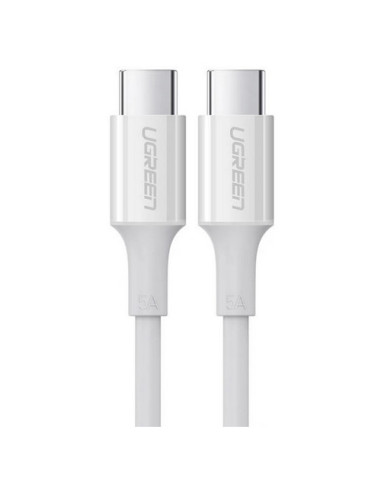 80370,CABLU alimentare si date Ugreen, "US300", Fast Charging Data Cable pt. smartphone,USB Type-C la Type-C, ABS, 5A, 1.5m, alb