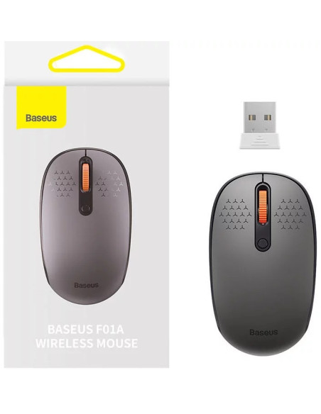 B01055502833-00,MOUSE Baseus, wireless 2.4GHz, optic,3/1 butoane/scroll, 800/1200/1600DPI, raza 10-20m, gri "B01055502833-00"