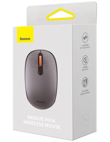 B01055502833-00,MOUSE Baseus, wireless 2.4GHz, optic,3/1 butoane/scroll, 800/1200/1600DPI, raza 10-20m, gri "B01055502833-00"