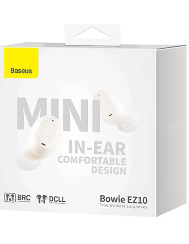 A00054300226-Z1,CASTI Baseus Bowie EZ10, pt smartphone, microfon pe casca, conectare prin Bluetooth 5.3, fast charge, alb "A0005