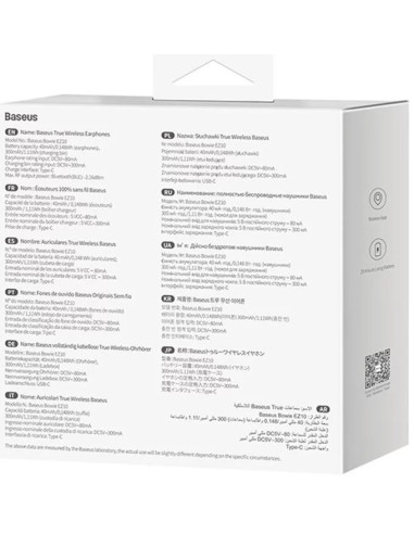 A00054300226-Z1,CASTI Baseus Bowie EZ10, pt smartphone, microfon pe casca, conectare prin Bluetooth 5.3, fast charge, alb "A0005