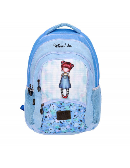 Rucsac scoala cu doua compartimente, 35L - Gorjuss Where Am