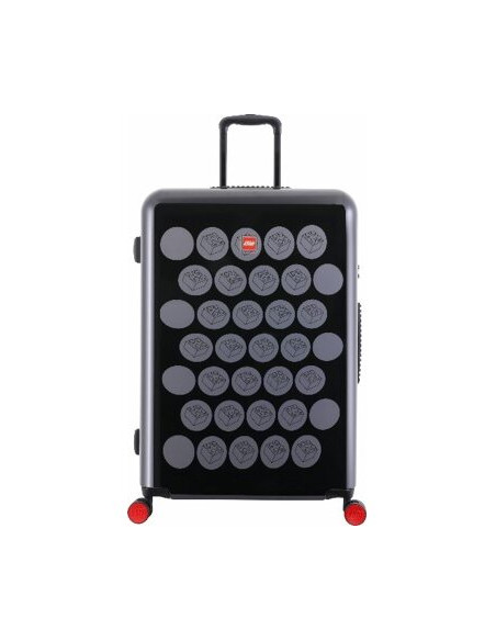 Troller 28 inch, material ABS, LEGO Brick Dots - negru cu