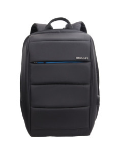 Rucsac BESTLIFE Travel Safe - negru/albastru - laptop 16 inch