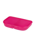 Cutie sandwich plastic Herlitz 11415296, 2 compartimente, Roz