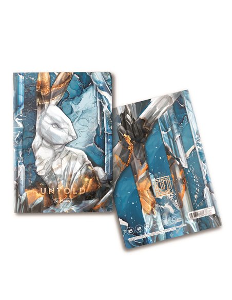 9487620-5,Set 5 Caiete Herlitz, A4, 80 file 70g/mp, patratele, colturi rotunjite, motiv The Magic of Untold