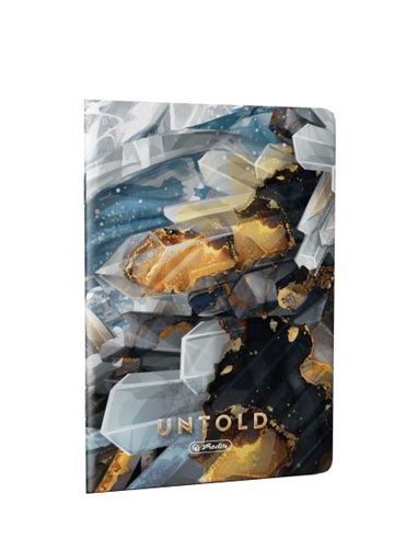9487620-5,Set 5 Caiete Herlitz, A4, 80 file 70g/mp, patratele, colturi rotunjite, motiv The Magic of Untold