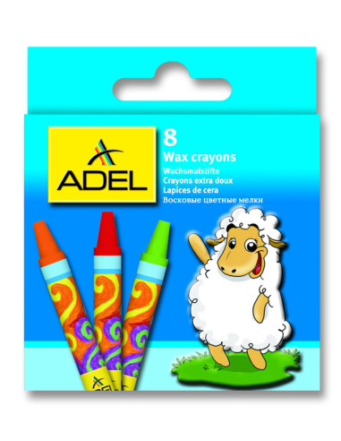 AD2282814,Creioane cerate 8 culori adel