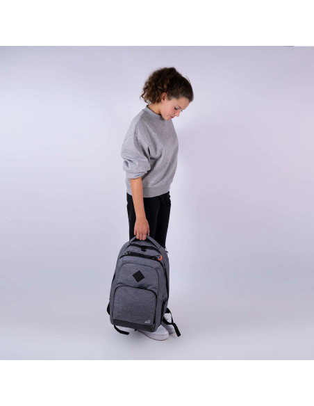SH42118156,Rucsac college wizzard gri piatra melange walker
