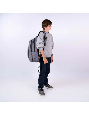 SH42118156,Rucsac college wizzard gri piatra melange walker