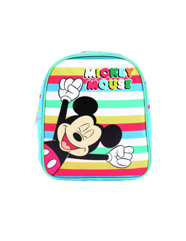 MKRS1828-1,Ghiozdan gradinita mini mickey mouse albastru multicolor pigna