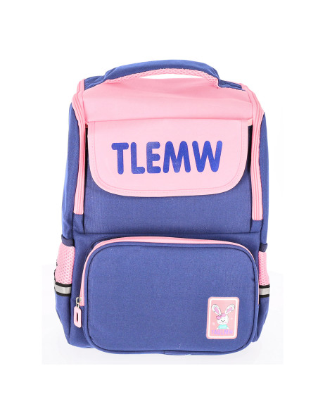 OMRS107NZ,Ghiozdan clasa 0 funtasy bleumarin roz 2 fermoare pigna