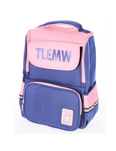 OMRS107NZ,Ghiozdan clasa 0 funtasy bleumarin roz 2 fermoare pigna 2