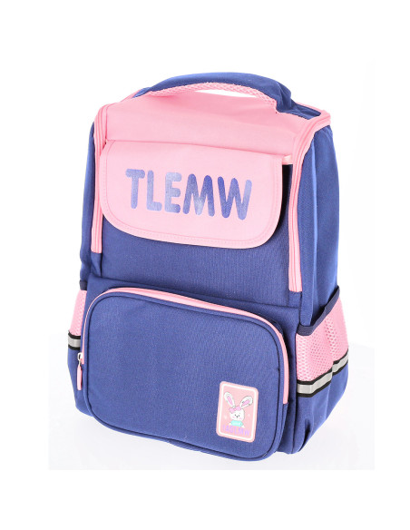 OMRS107NZ,Ghiozdan clasa 0 funtasy bleumarin roz 2 fermoare pigna