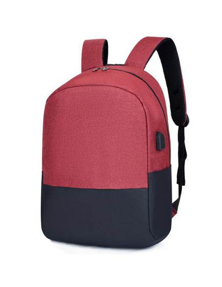 OMRS1401RO,Ghiozdan gimnaziu fan teens rosu usb pigna