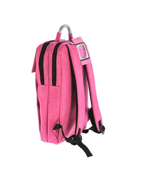 TZRS2242MV,Ghiozdan laptop pink it usb 2 fermoare pigna