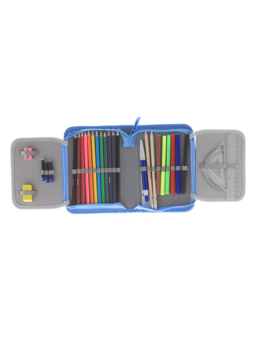 MCPE31CK13,Penar echipat 31 piese 1 fermoar 2 extensii dots bleu pigna