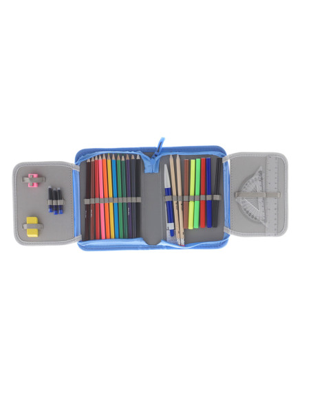 MCPE31CK13,Penar echipat 31 piese 1 fermoar 2 extensii dots bleu pigna