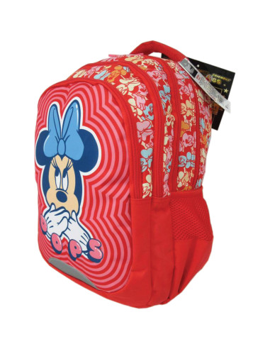 MNRS2233-1,Ghiozdan clasa 0 minnie mouse rosu oops 3 fermoare pigna