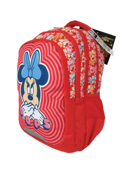 MNRS2233-1,Ghiozdan clasa 0 minnie mouse rosu oops 3 fermoare pigna