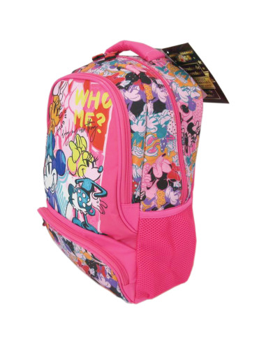 MNRS2279-3,Ghiozdan clasa 0 minnie mouse roz who me 3 fermoare pigna