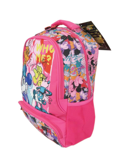 MNRS2279-3,Ghiozdan clasa 0 minnie mouse roz who me 3 fermoare pigna