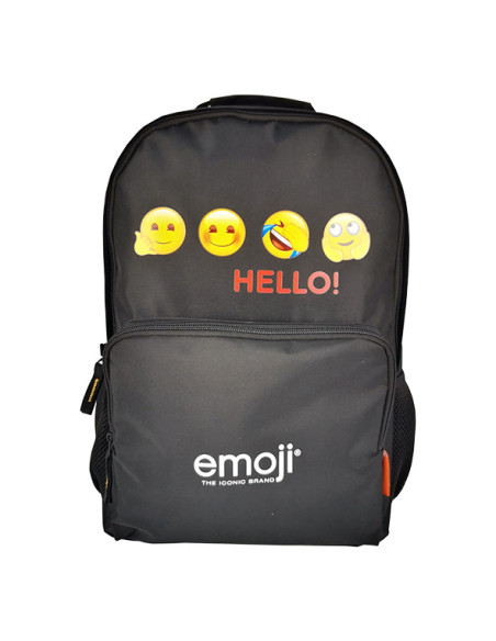 EJRS2223-2,Ghiozdan gimnaziu emoji clasic negru hello pigna