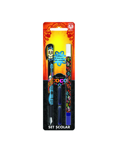 COBL22,Stilou iridium coco+corector+2 cartuse blister pigna