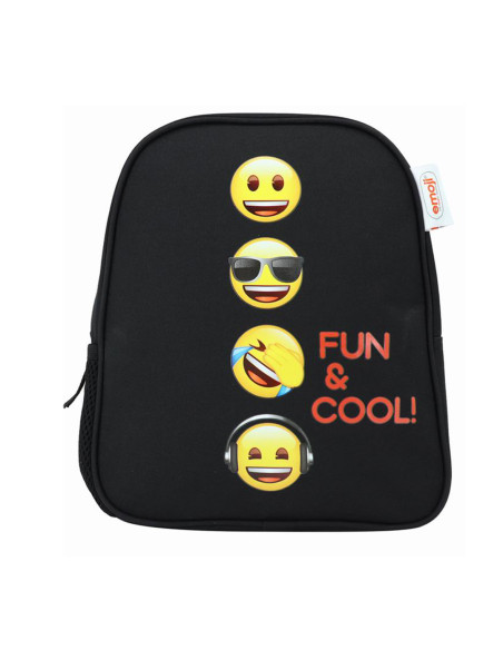 EJRS2328-1,Ghiozdan gradinita emoji classic negru pigna