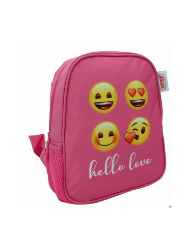 EJRS2328-2,Ghiozdan gradinita emoji classic roz pigna