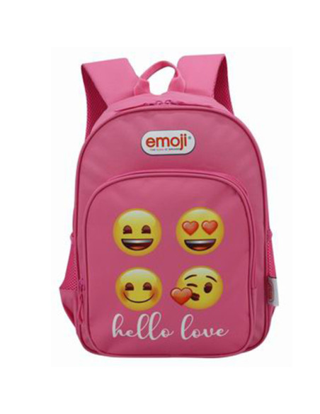 EJRS2342-2,Ghiozdan clasa 0 emoji classic 2 fermoare roz pigna