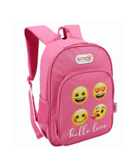 EJRS2342-2,Ghiozdan clasa 0 emoji classic 2 fermoare roz pigna