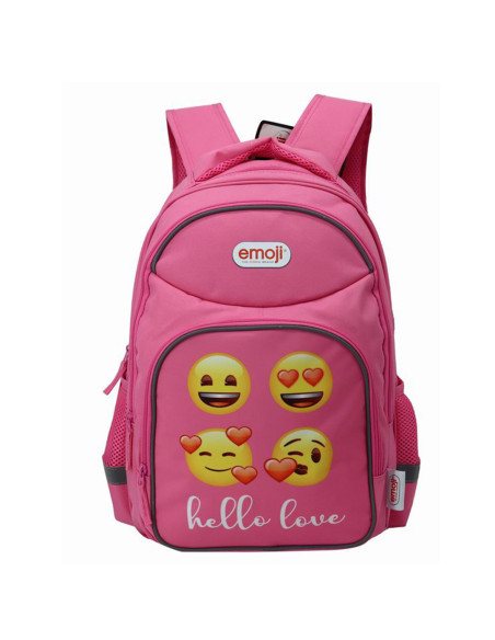 EJRS2344-2,Ghiozdan gimnaziu emoji clasic roz 3 fermoare pigna