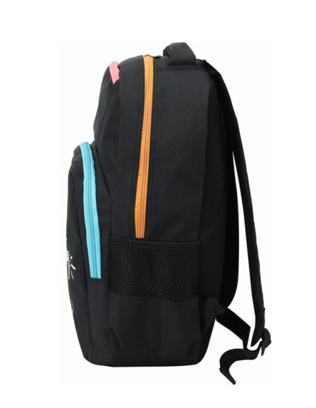 FNRS2377-1,Ghiozdan gimnaziu teens friends negru 3 fermoare pigna