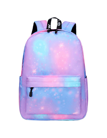 MARS171RZ,Ghiozdan gimnaziu galaxie multicolor 2 fermoare pigna