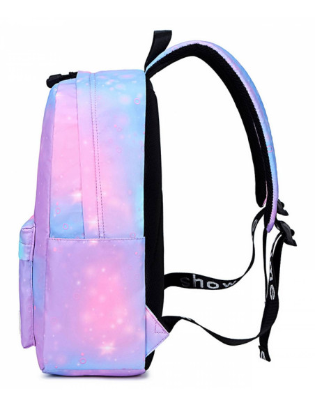 MARS171RZ,Ghiozdan gimnaziu galaxie multicolor 2 fermoare pigna