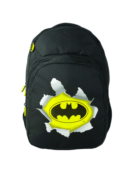 BMRS2277-1,Ghiozdan gimnaziu batman negru pigna