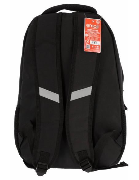 EJRS2277-2,Ghiozdan gimnaziu emoji clasic negru fun and cool pigna