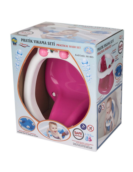 PL-07-497-PI,Scaun de baie Pilsan Practical Bath Set pink
