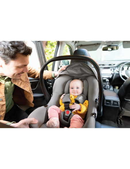 BB-C1817CAPEB000,Joie - Scoica auto i-Snug 2 cu tetiera reglabila, 40-75 cm, Pebble, testata ADAC si certificata R129