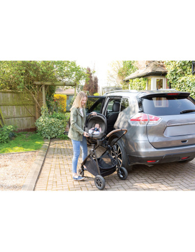 BB-C1817CAPEB000,Joie - Scoica auto i-Snug 2 cu tetiera reglabila, 40-75 cm, Pebble, testata ADAC si certificata R129