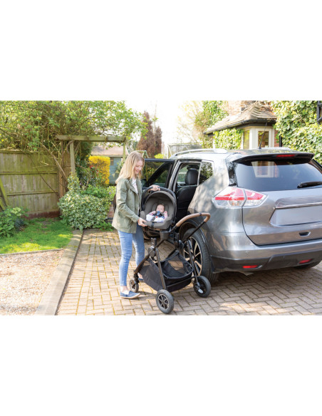 BB-C1817CAPEB000,Joie - Scoica auto i-Snug 2 cu tetiera reglabila, 40-75 cm, Pebble, testata ADAC si certificata R129
