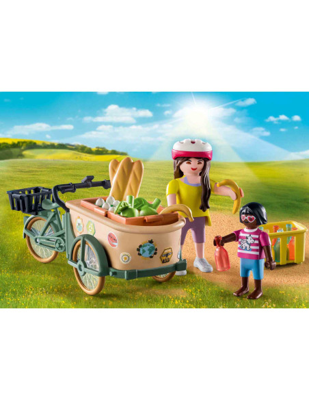 PM71306,PLAYMOBIL - BICICLETA FERMIERILOR CU MARFA
