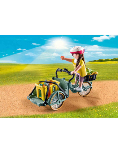 PM71306,PLAYMOBIL - BICICLETA FERMIERILOR CU MARFA