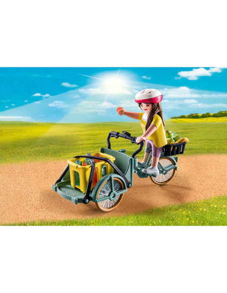 PM71306,PLAYMOBIL - BICICLETA FERMIERILOR CU MARFA